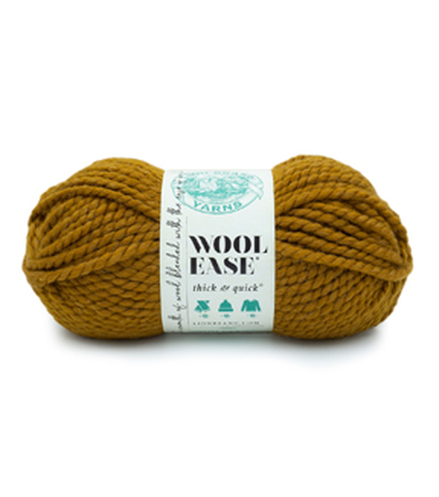 Lion Brand Wool Ease Thick & Quick Super Bulky Acrylic Blend Yarn, Flax, hi-res