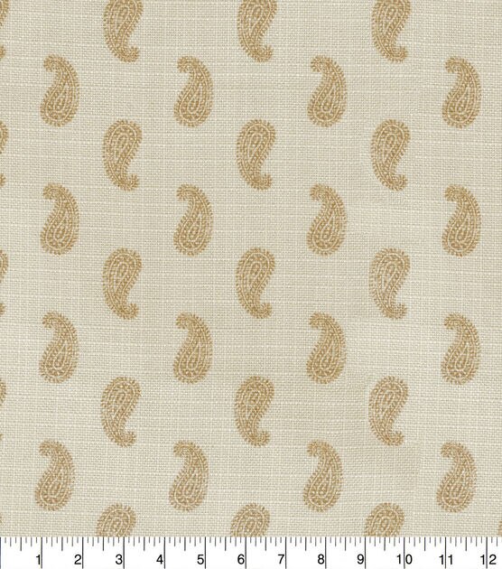 P/K Lifestyles Performance + Simple Stamp Paisley Gold Fabric Swatch