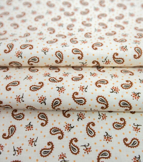 Red Paisley on White Quilt Cotton Fabric by Keepsake Calico, , hi-res, image 4