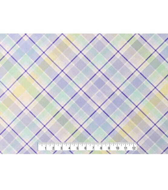 Purple Easter Plaid Easter Cotton Fabric, , hi-res, image 4