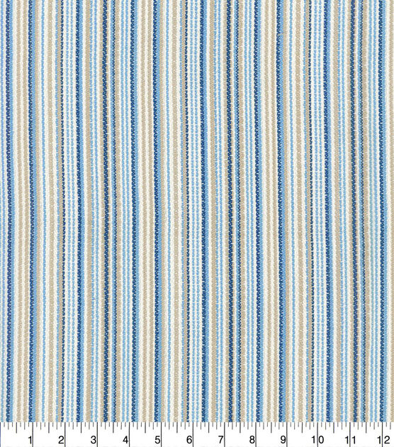 Home Decor 8"x8" Fabric Swatch Waverly Rustic Stripe Marine