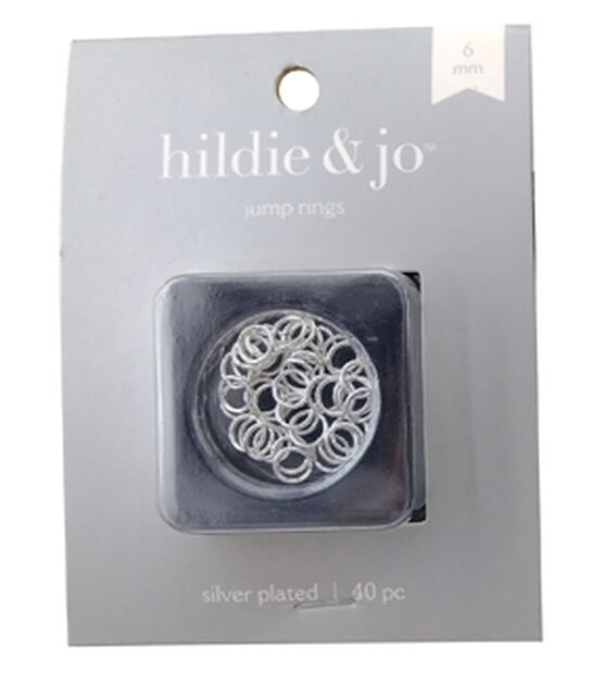 6mm Sterling Silver Plated Jump Rings 40pk by hildie & jo
