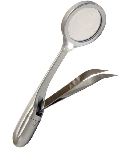 Mighty Bright Lighted Tweezer & Magnifier Silver