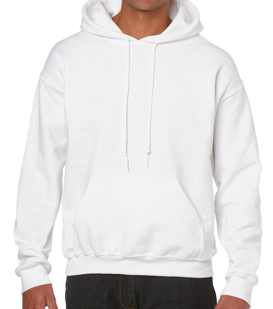 Gildan Adult Hooded Sweatshirt, White, swatch