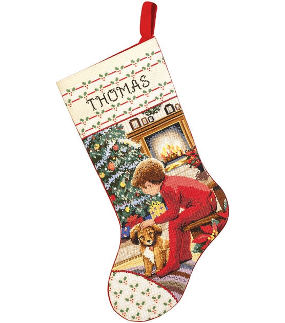 Janlynn 18" Waiting For Santa Counted Cross Stitch Stocking Kit