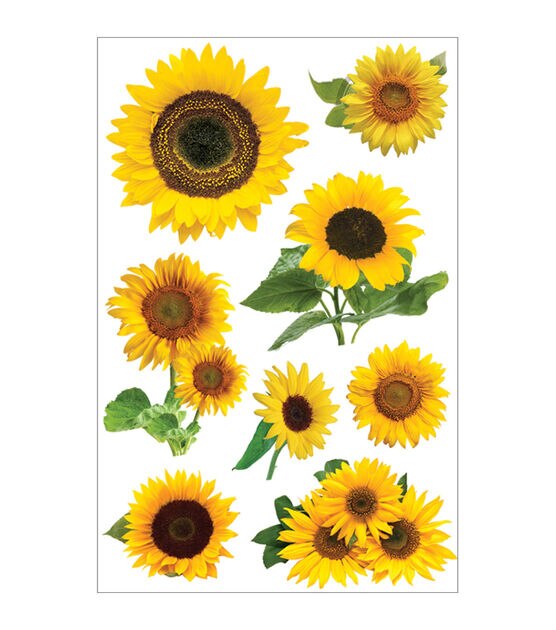Paper House 3D Stickers Sunflowers