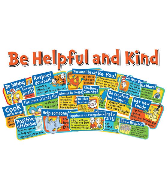 Eureka 23ct Dr. Seuss Be Kind & Helpful Bulletin Board Set