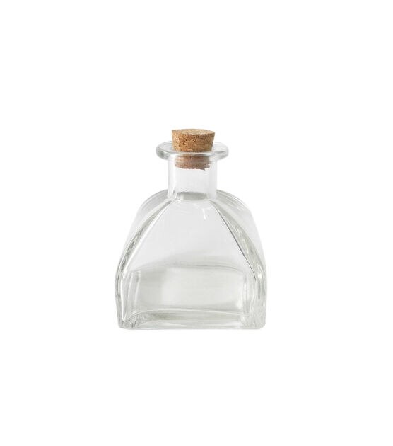 Clear 3.5" Mini Square Jar with Cork, , hi-res, image 2