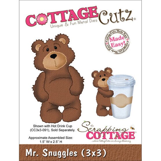 CottageCutz Die  Mr. Snuggles 1.5"X2.5"