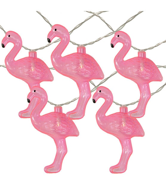 Northlight 10-Count Pink Flamingo String Lights - Warm White