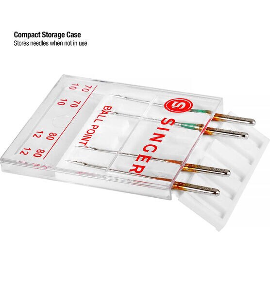 SINGER Universal Ball Point Machine Needles Assorted Sizes 4ct, , hi-res, image 4
