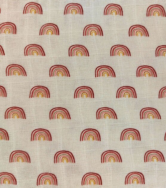 Rainbow Cotton Swaddle Nursery Fabric by Lil' POP!, , hi-res, image 1