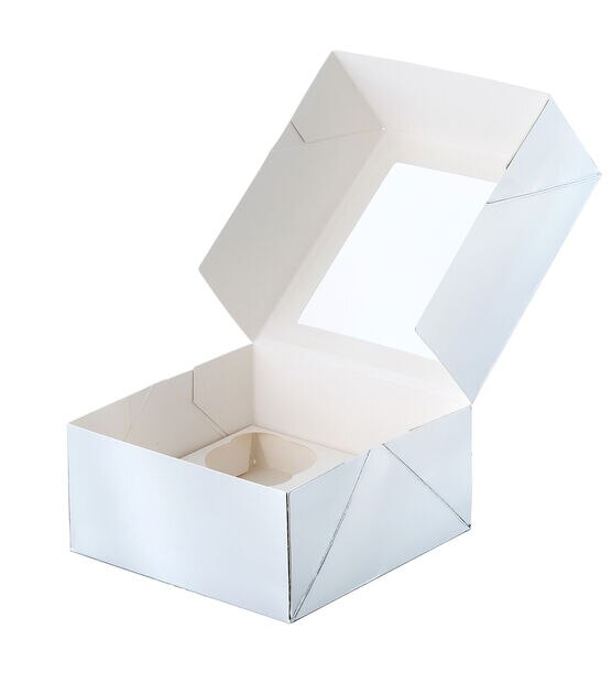 6" Windowed Treat Boxes With 4 Square Cavity Inserts 6ct by STIR, , hi-res, image 3