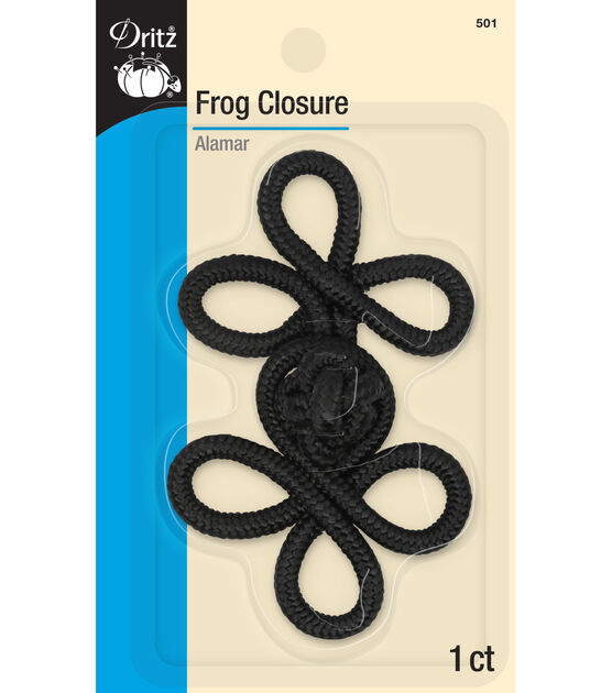 Dritz 4" Frog Closure Set, Black