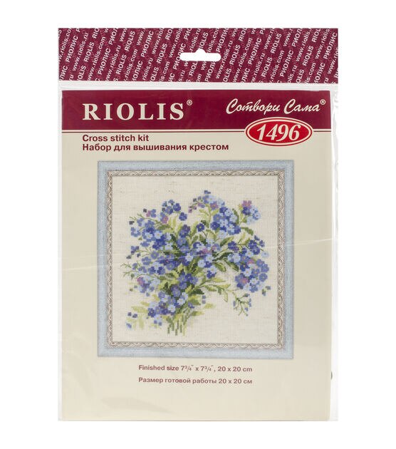 RIOLIS 8" Forget Me Nots Counted Cross Stitch Kit