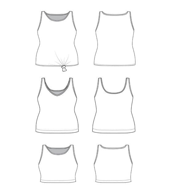 Cashmerette Size 12 to 32 Women's Saybrook Tank Sewing Pattern, , hi-res, image 10