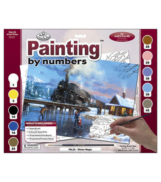 15-3/8"x11-1/4" Adult Paint By Number Kit Winter Magic