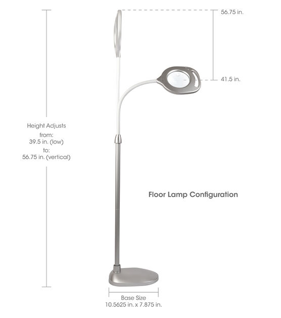 Ottlite 2 In 1 Led Magnifier Floor Table Lamp Led Magnifier Floor Table Lamp, Floor Lamps Wichita Ks