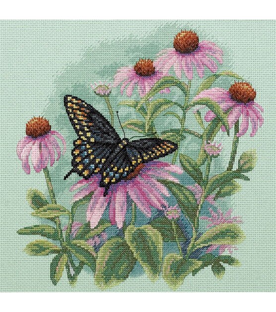 Dimensions 11" Butterfly & Daisies Counted Cross Stitch Kit