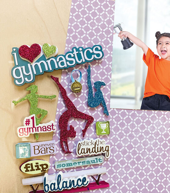 Paper House 3 D Sticker Gymnastics, , hi-res, image 2