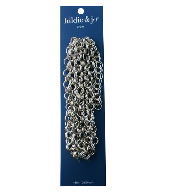 42" Silver Iron Double Link Chain by hildie & jo