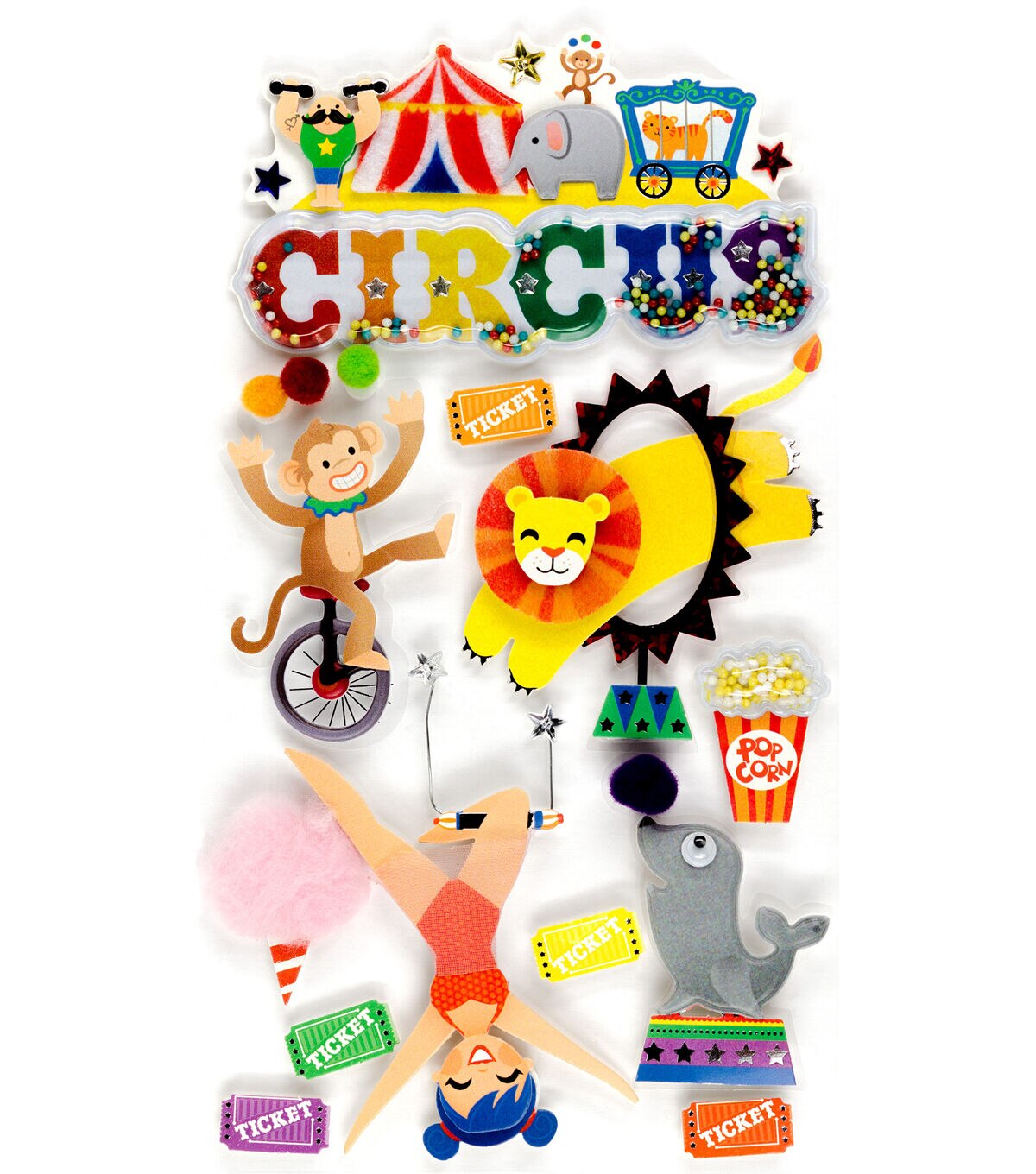 EK Success Jolee's Dimensional  "Circus"  Stickers  Scrapbooking