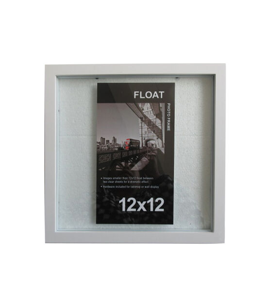 Innovative Creations 12" x 12" White Float Wall Photo Frame