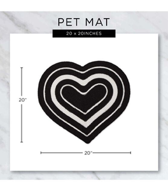 Design Imports Pink Stripe Heart Shaped Pet Mat 20" x 20", , hi-res, image 8