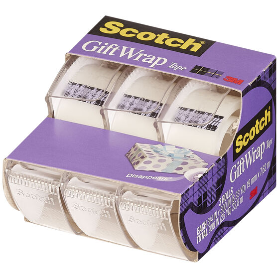 Scotch 3Pk Satin Gift Wrap Tape
