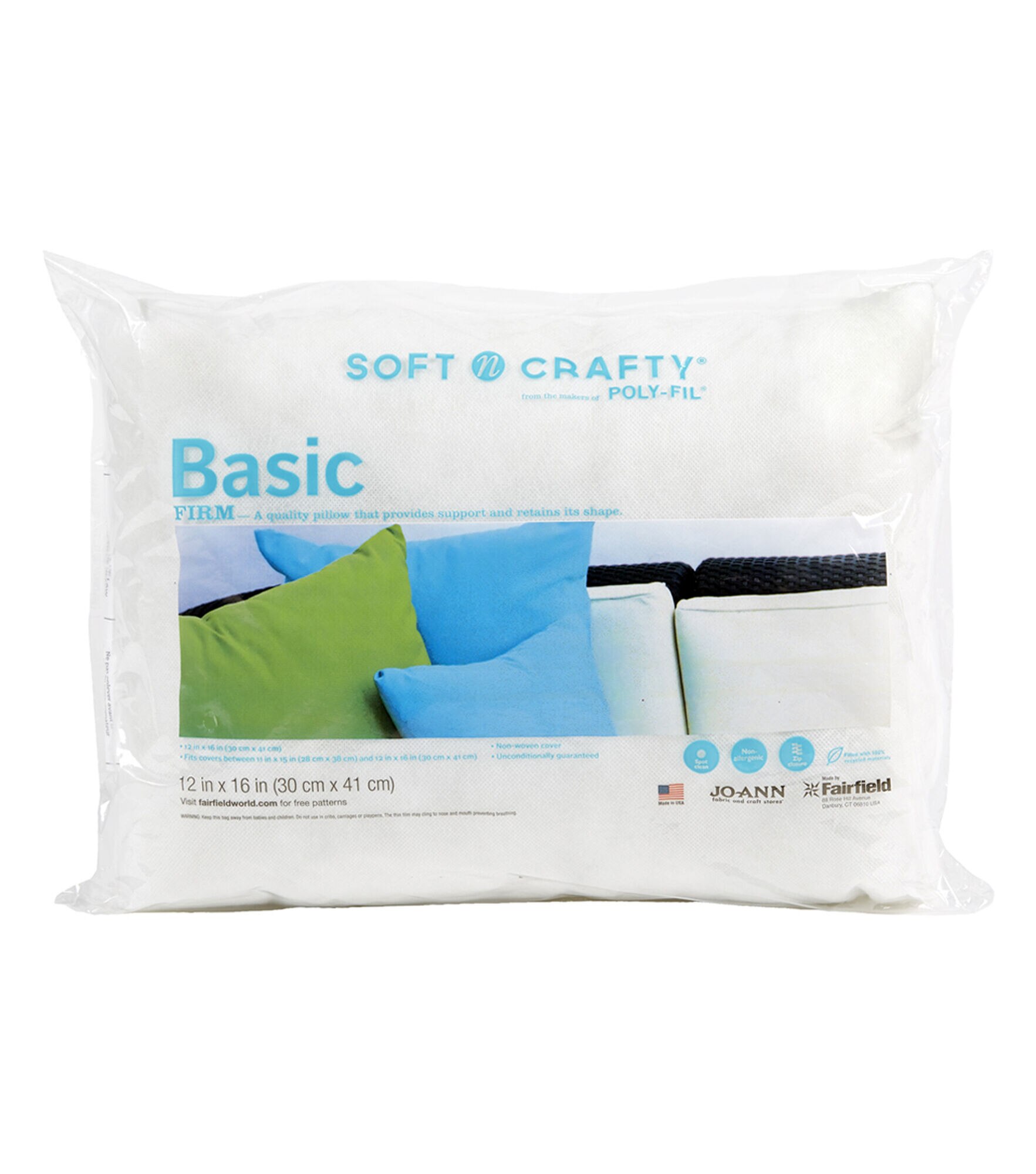 Soft N Crafty Basic 12" x 16" Pillow, 12" X 16" Single Pillow, hi-res