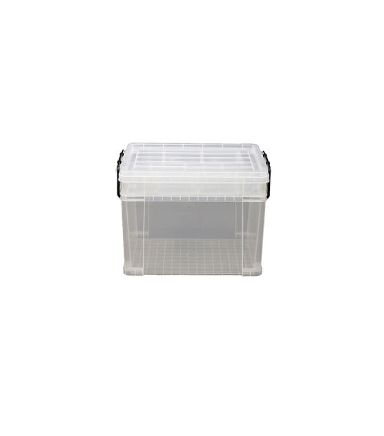 21" x 15" Tall Stackable Durable Plastic Storage Bin With Lid by Top Notch, , hi-res, image 2