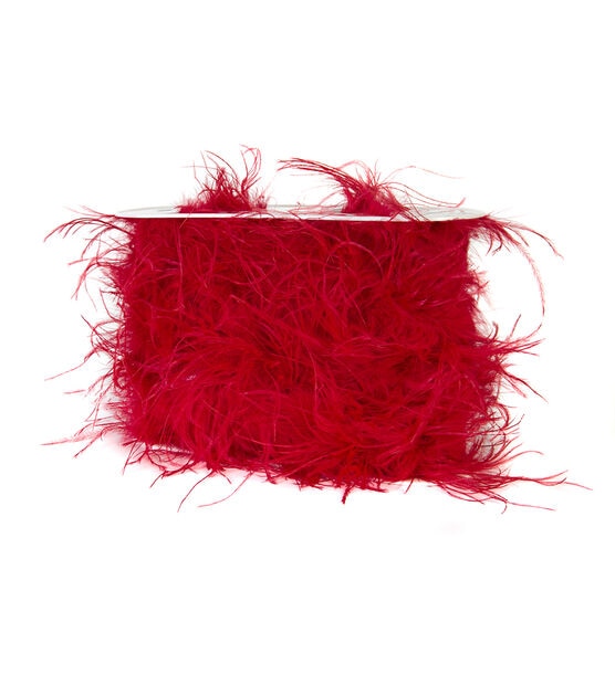 Wrights Trim Red Ostrich Feather Boa, , hi-res, image 3