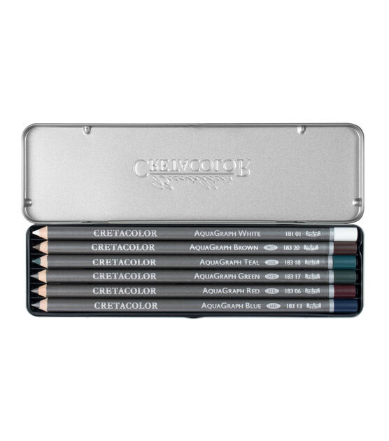 Cretacolor Graphite Water Soluble Pencil Set AquaGraph Colors Pocket Set