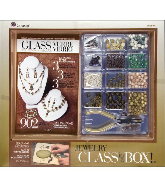 Cousin Jewelry Class In A Box Kit Naturals Glass