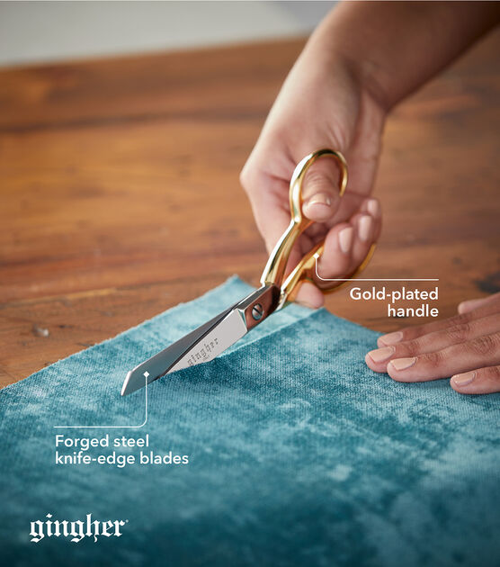 Gingher Micro-Serrated Edge/Knife Edge Dressmaker Shears 8 Blunt Tip