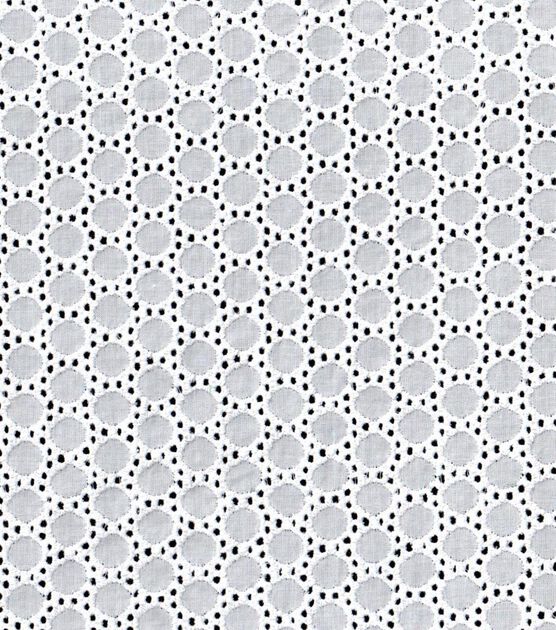 White Eyelet Mini Dot Specialty Cotton Fabric