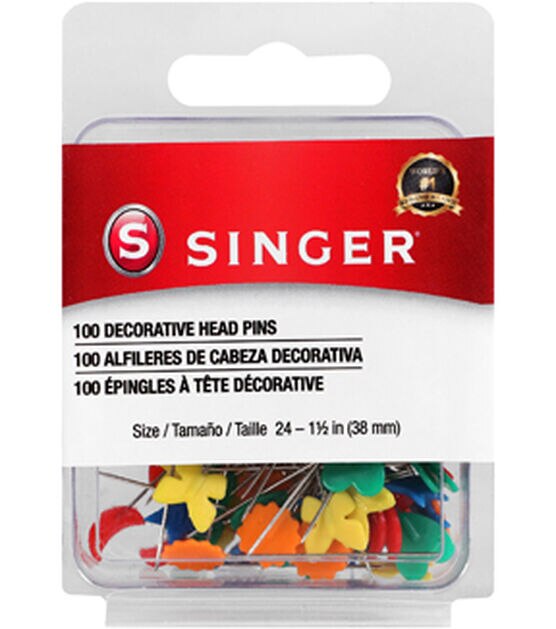 SINGER Decorative Head Straight Pins Size 24 100ct