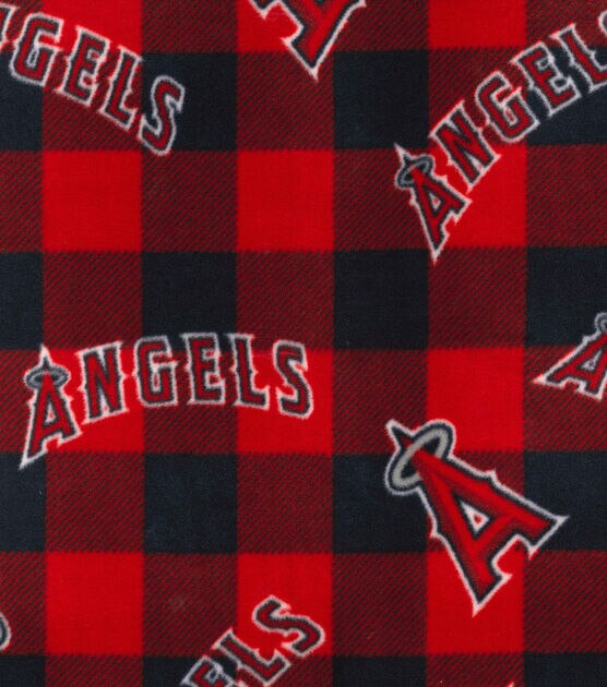 Fabric Traditions Los Angeles Angels Fleece Fabric Buffalo Check, , hi-res, image 2