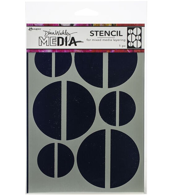 Dina Wakley Media Stencils 9''X6'' Large Halves