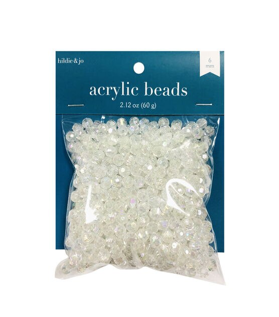4.5mm Silver Letters on White Square Plastic Beads 2.3oz by hildie & jo