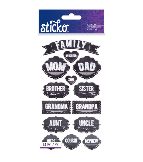 Sticko Chalk Stickers Family