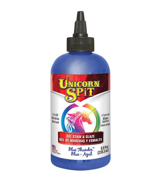 Eclectic Products, Inc. Unicorn SPiT Gel Stain & Glaze Blue Thunder