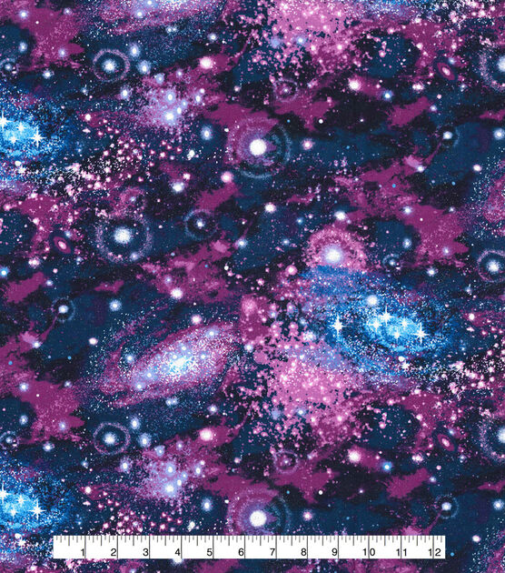 Fabric Traditions Galaxy Purple Novelty Glitter Cotton Fabric, , hi-res, image 2