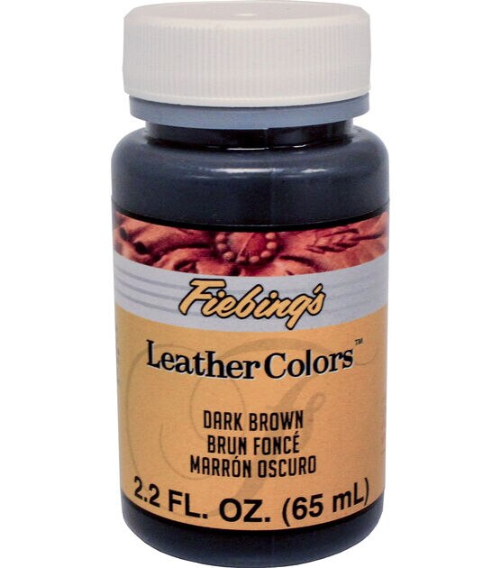 Realeather Fiebing's 2.2 fl. oz LeatherColors Leathercraft Dye Dark Brown