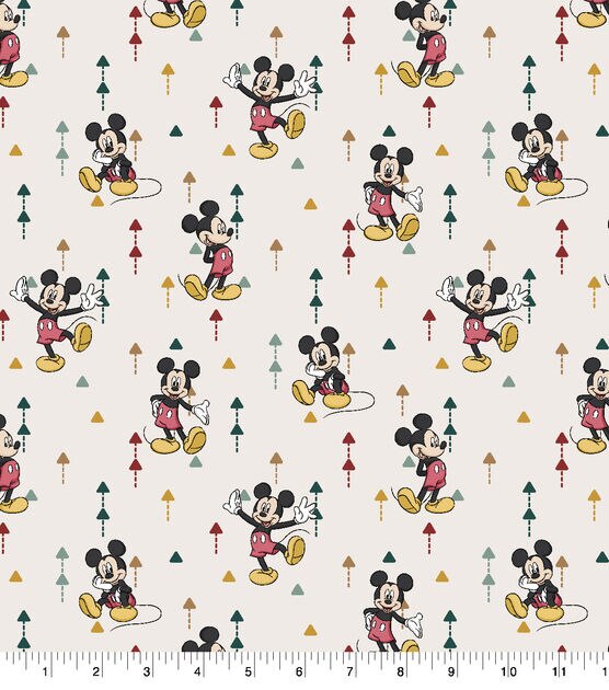 Disney Cotton Fabric Mickey Mouse Traditional Geo