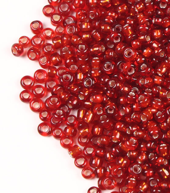 2mm Red Glass Rocaille Seed Beads by hildie & jo, , hi-res, image 2