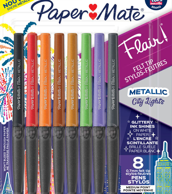 Paper Mate Metallic Flair Pens 8ct