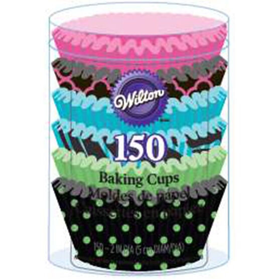 Wilton Standard Baking Cups Neon Darks 150 Pkg