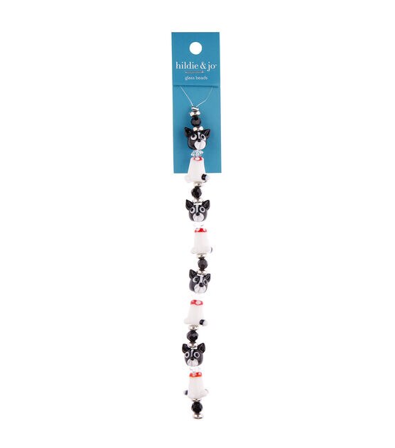 7" Crystal Glass Dog Strung Beads by hildie & jo, , hi-res, image 1