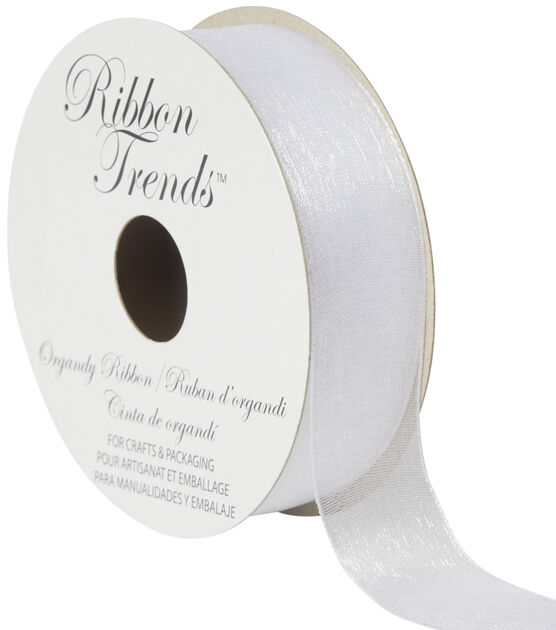 Ribbon Trends Organdy Ribbon 7/8'' White Solid